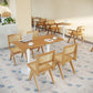 Contemporary Solid Wood Dining Table Pedestal Dining Table for Home Use