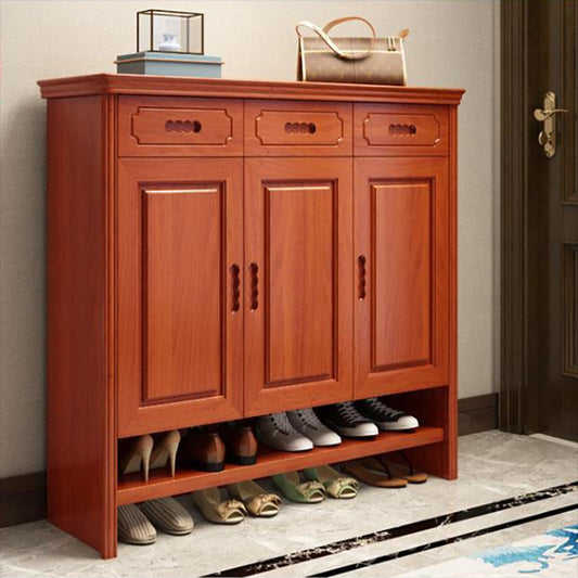 Mid-Century Modern Accent Cabinet Rectangle Solid Wood Grooves With Doors Cabinet Clearhalo 'Cabinets & Chests' 'cabinets_chests' 'furn' 'furn_cabinets_chests' 'Furniture' 'Living Room Furniture' 6363511