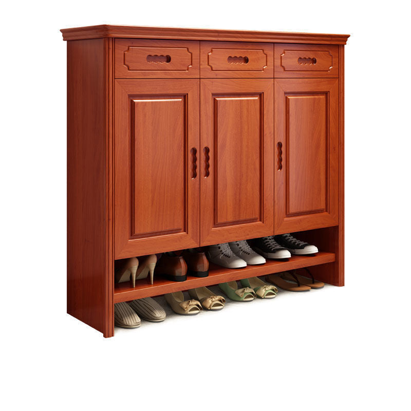 Mid-Century Modern Accent Cabinet Rectangle Solid Wood Grooves With Doors Cabinet Clearhalo 'Cabinets & Chests' 'cabinets_chests' 'furn' 'furn_cabinets_chests' 'Furniture' 'Living Room Furniture' 6363516