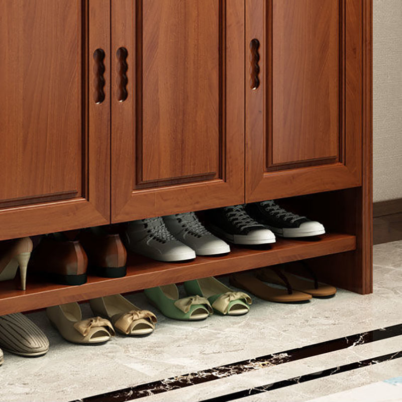 Mid-Century Modern Accent Cabinet Rectangle Solid Wood Grooves With Doors Cabinet Clearhalo 'Cabinets & Chests' 'cabinets_chests' 'furn' 'furn_cabinets_chests' 'Furniture' 'Living Room Furniture' 6363518