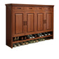 Mid-Century Modern Accent Cabinet Rectangle Solid Wood Grooves With Doors Cabinet Nut-Brown 4 Clearhalo 'Cabinets & Chests' 'cabinets_chests' 'furn' 'furn_cabinets_chests' 'Furniture' 'Living Room Furniture' 6363524