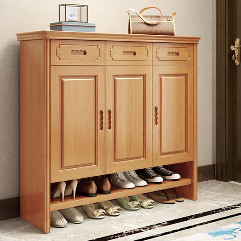 Mid-Century Modern Accent Cabinet Rectangle Solid Wood Grooves With Doors Cabinet Clearhalo 'Cabinets & Chests' 'cabinets_chests' 'furn' 'furn_cabinets_chests' 'Furniture' 'Living Room Furniture' 6363528