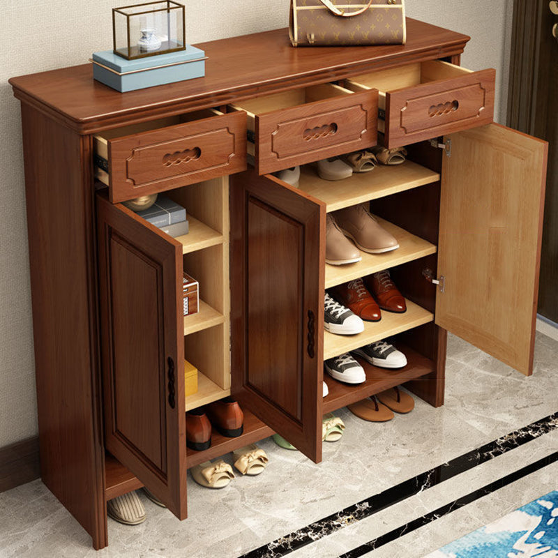 Mid-Century Modern Accent Cabinet Rectangle Solid Wood Grooves With Doors Cabinet Clearhalo 'Cabinets & Chests' 'cabinets_chests' 'furn' 'furn_cabinets_chests' 'Furniture' 'Living Room Furniture' 6363531