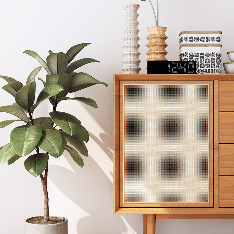 Contemporary Cabinet Solid Wood With Doors 4 - Drawer Accent Cabinet Clearhalo 'Cabinets & Chests' 'cabinets_chests' 'furn' 'furn_cabinets_chests' 'Furniture' 'Living Room Furniture' 6363567