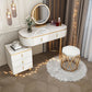 Glam Wood Vanity Dressing Table with Drawers in White Dressing Table Clearhalo 'Bedroom Furniture' 'furn' 'furn_makeup_vanities' 'Furniture' 'Makeup Vanities' 'makeup_vanities' 6363629