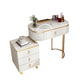 Glam Wood Vanity Dressing Table with Drawers in White Dressing Table Clearhalo 'Bedroom Furniture' 'furn' 'furn_makeup_vanities' 'Furniture' 'Makeup Vanities' 'makeup_vanities' 6363631