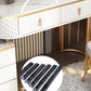 Glam Wood Vanity Dressing Table with Drawers in White Dressing Table Clearhalo 'Bedroom Furniture' 'furn' 'furn_makeup_vanities' 'Furniture' 'Makeup Vanities' 'makeup_vanities' 6363635