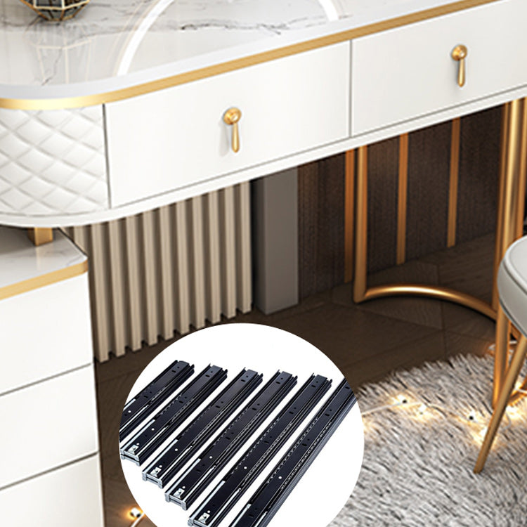 Glam Wood Vanity Dressing Table with Drawers in White Dressing Table Clearhalo 'Bedroom Furniture' 'furn' 'furn_makeup_vanities' 'Furniture' 'Makeup Vanities' 'makeup_vanities' 6363635