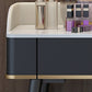 Glam Vanity Dressing Table Set with 5 Storage Drawers in Black