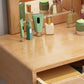 Tavolo da trucco in legno massiccio contemporaneo sgabello da vanità con cassetti e specchio