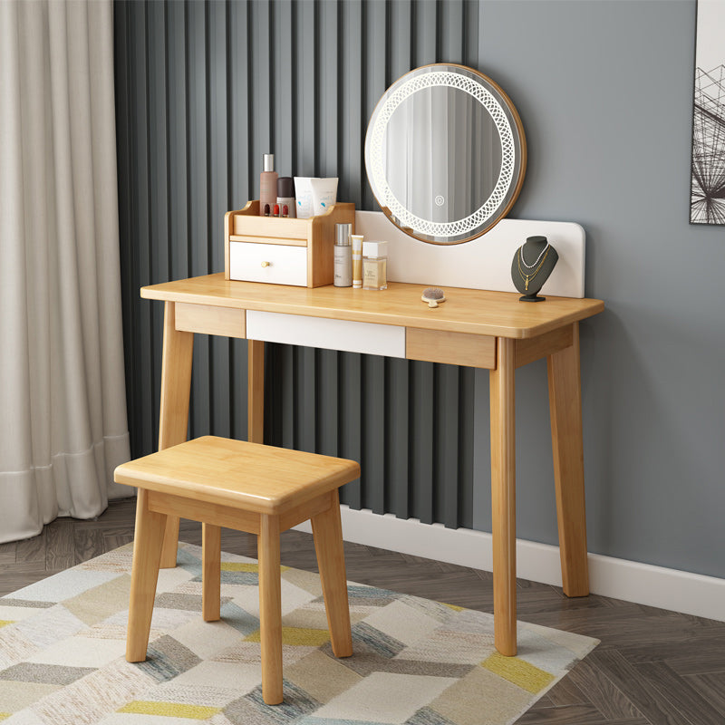 29,52 "Höhe masser Holz Tisch Make -up Eitelkeit mit Spiegel und Schubladen