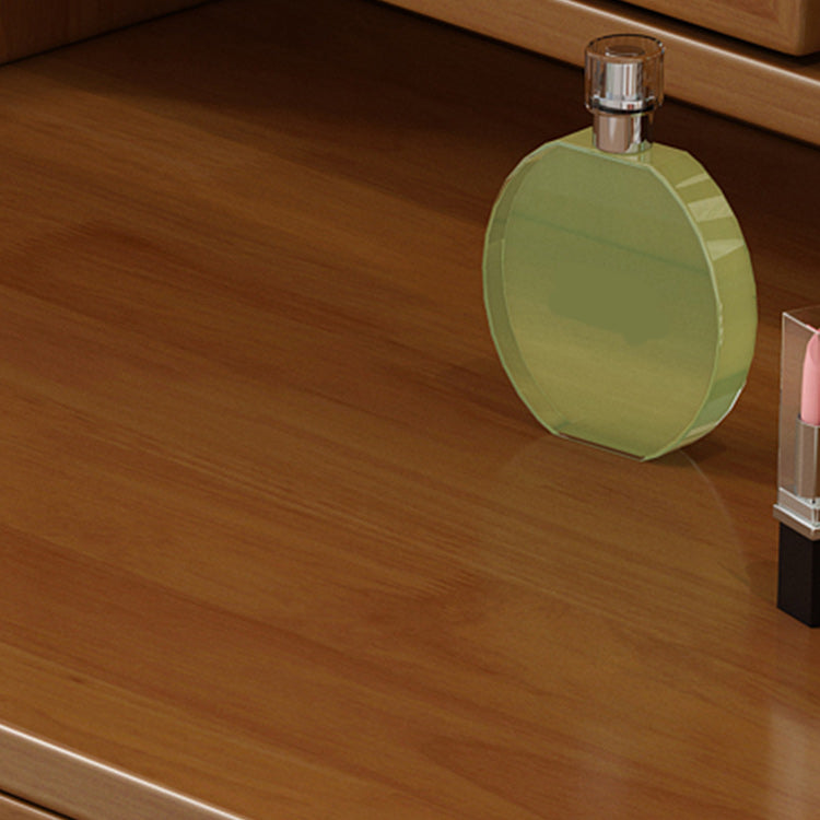 Vanity da tavolo in legno massello a 3 cassetti scandinavi con specchio