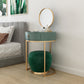 Glam-stijl 1- lade houten make-up tafel ijdelheid kruk in groen