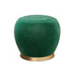 Taburete de tocador de mesa de maquillaje de madera de 1 cajón de estilo Glam en verde