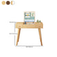 Solid Wood Vanity Makeup Table Set 2 Drawer Flip-Top Dressing Table Clearhalo 'Bedroom Furniture' 'furn' 'furn_makeup_vanities' 'Furniture' 'Makeup Vanities' 'makeup_vanities' 6363823