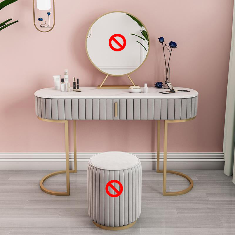 Tavolo da toeletta da top-up in marmo da 1 traino glam