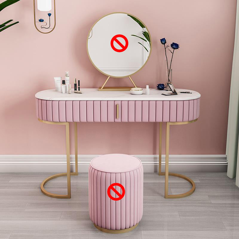 Tavolo da toeletta da top-up in marmo da 1 traino glam