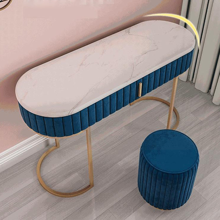 Tavolo da toeletta da top-up in marmo da 1 traino glam