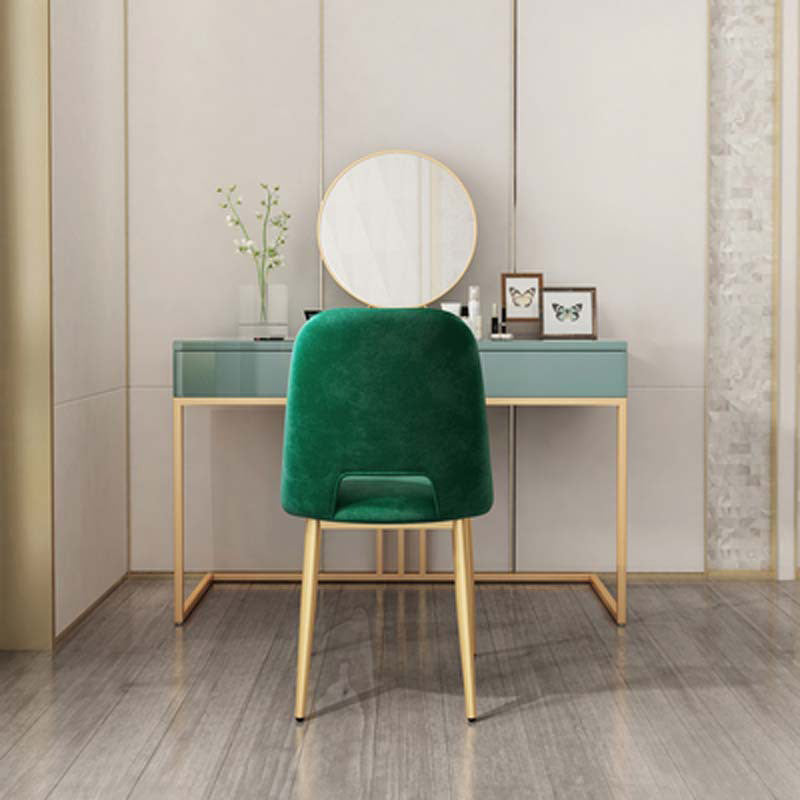 Glam 29.52 "altezza vanità per il trucco in legno verde con cassetti