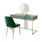 Glam 29.52 "altezza vanità per il trucco in legno verde con cassetti