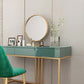 Glam 29.52 "altezza vanità per il trucco in legno verde con cassetti