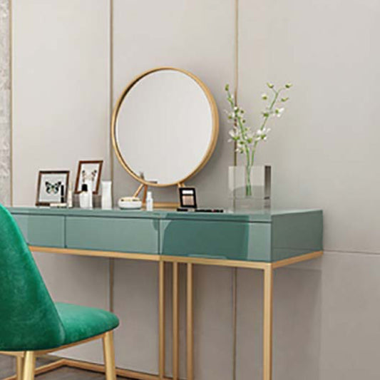 Glam 29.52 "altezza vanità per il trucco in legno verde con cassetti