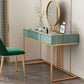 Glam 29.52 "altezza vanità per il trucco in legno verde con cassetti
