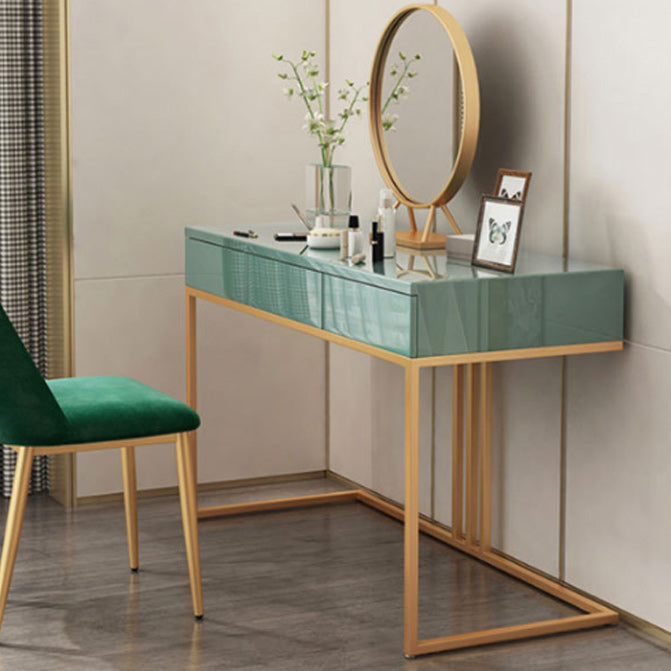 Glam 29.52 "altezza vanità per il trucco in legno verde con cassetti