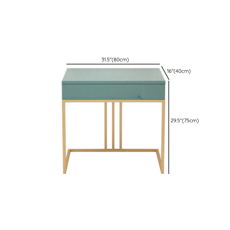 Glam 29.52 "altezza vanità per il trucco in legno verde con cassetti