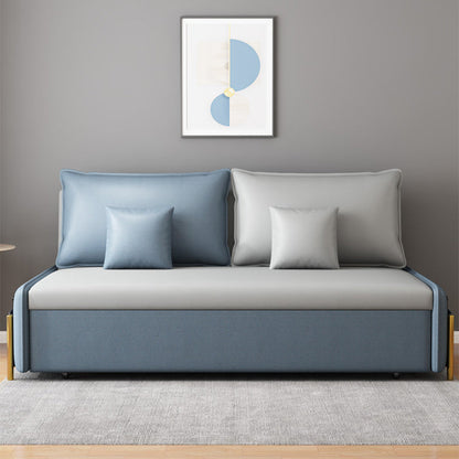 Pillow Included Convertible Sofa Armless Foldable Futon Sofa Bed with Storage