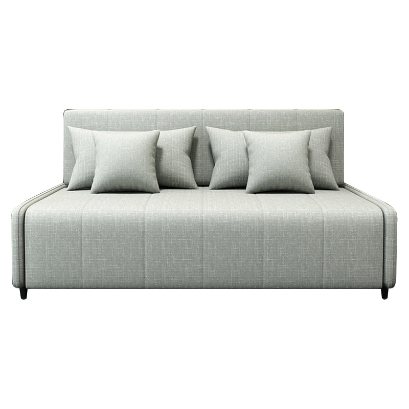Pillow Included Convertible Sofa Armless Foldable Futon Sofa Bed Clearhalo 'furn' 'furn_futons' 'Furniture' 'Futons & Daybeds' 'Futons' 'Living Room Furniture' 6363940