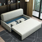 Pillow Included Convertible Sofa Armless Foldable Futon Sofa Bed 77"L x 39"W x 32"H White Clearhalo 'furn' 'furn_futons' 'Furniture' 'Futons & Daybeds' 'Futons' 'Living Room Furniture' 6363941