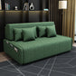 Pillow Included Convertible Sofa Armless Foldable Futon Sofa Bed 53.1"L x 39.4"W x 32.3"H Green Clearhalo 'furn' 'furn_futons' 'Furniture' 'Futons & Daybeds' 'Futons' 'Living Room Furniture' 6363946