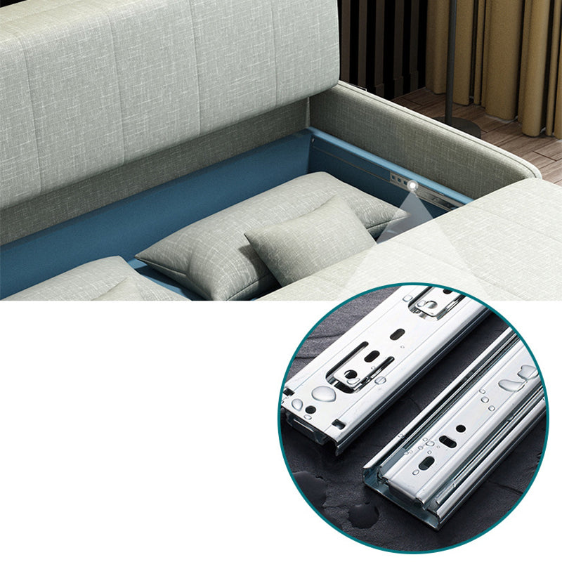 Pillow Included Convertible Sofa Armless Foldable Futon Sofa Bed Clearhalo 'furn' 'furn_futons' 'Furniture' 'Futons & Daybeds' 'Futons' 'Living Room Furniture' 6363948