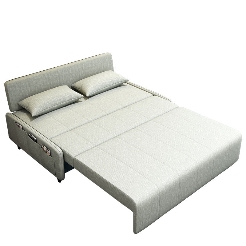 Pillow Included Convertible Sofa Armless Foldable Futon Sofa Bed Clearhalo 'furn' 'furn_futons' 'Furniture' 'Futons & Daybeds' 'Futons' 'Living Room Furniture' 6363949