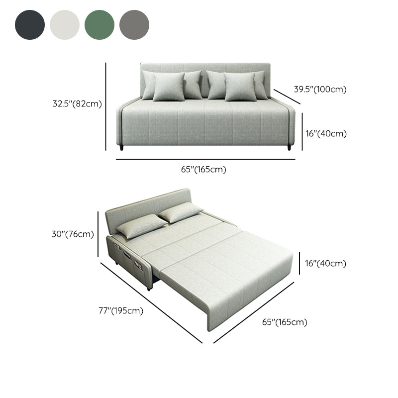 Pillow Included Convertible Sofa Armless Foldable Futon Sofa Bed Clearhalo 'furn' 'furn_futons' 'Furniture' 'Futons & Daybeds' 'Futons' 'Living Room Furniture' 6363955
