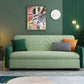 Pillow Included Convertible Sofa Green Foldable Upholstered Futon Sofa Bed