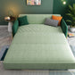 Pillow Included Convertible Sofa Green Foldable Upholstered Futon Sofa Bed