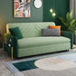 Pillow Included Convertible Sofa Green Foldable Upholstered Futon Sofa Bed