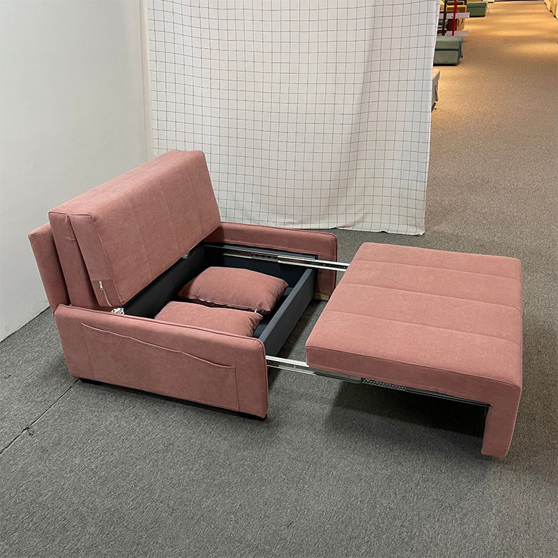 Almohada incluida cama softable de futón de sofá convertible con almacenamiento
