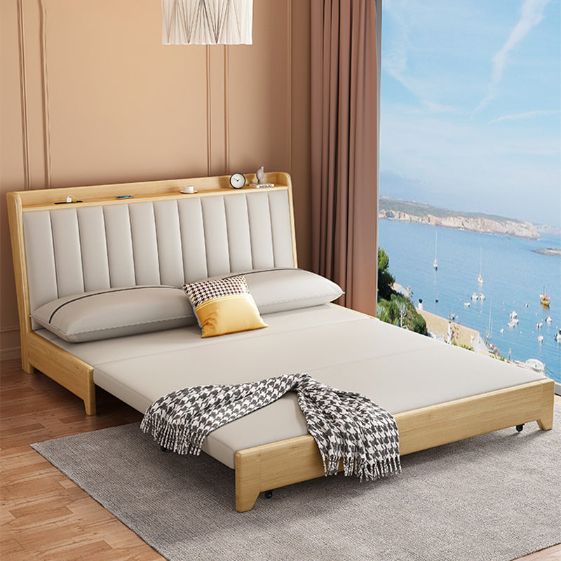 Wood Convertible Sofa Pillow Included Foldable Futon Sofa Bed