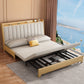 Wood Convertible Sofa Pillow Included Foldable Futon Sofa Bed