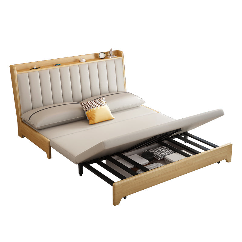 Wood Convertible Sofa Pillow Included Foldable Futon Sofa Bed