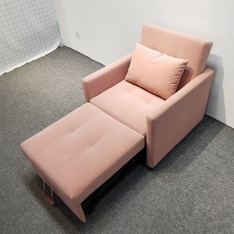 Recessed Arms Futon Sofa Bed Pillow Included Cushion Back Sleeper Sofa Clearhalo 'furn' 'furn_futons' 'Furniture' 'Futons & Daybeds' 'Futons' 'Living Room Furniture' 6364038
