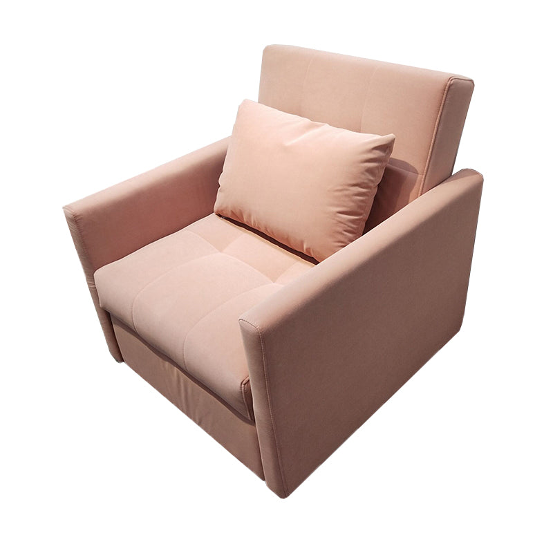 Recessed Arms Futon Sofa Bed Pillow Included Cushion Back Sleeper Sofa Clearhalo 'furn' 'furn_futons' 'Furniture' 'Futons & Daybeds' 'Futons' 'Living Room Furniture' 6364041