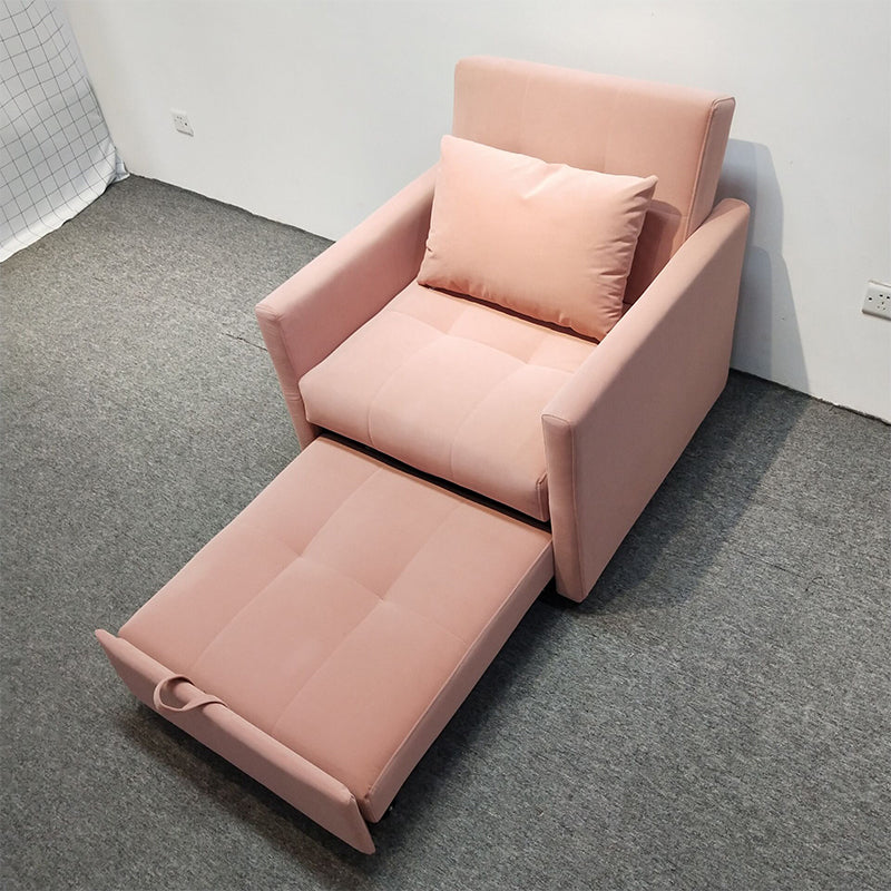 Recessed Arms Futon Sofa Bed Pillow Included Cushion Back Sleeper Sofa Clearhalo 'furn' 'furn_futons' 'Furniture' 'Futons & Daybeds' 'Futons' 'Living Room Furniture' 6364042
