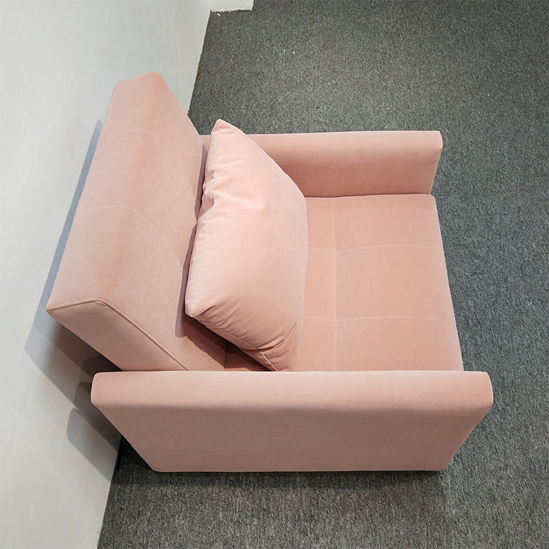 Recessed Arms Futon Sofa Bed Pillow Included Cushion Back Sleeper Sofa Clearhalo 'furn' 'furn_futons' 'Furniture' 'Futons & Daybeds' 'Futons' 'Living Room Furniture' 6364043