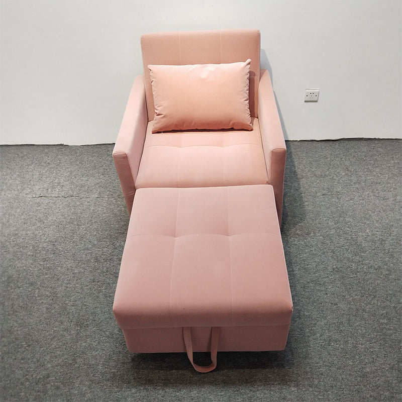 Recessed Arms Futon Sofa Bed Pillow Included Cushion Back Sleeper Sofa Clearhalo 'furn' 'furn_futons' 'Furniture' 'Futons & Daybeds' 'Futons' 'Living Room Furniture' 6364049