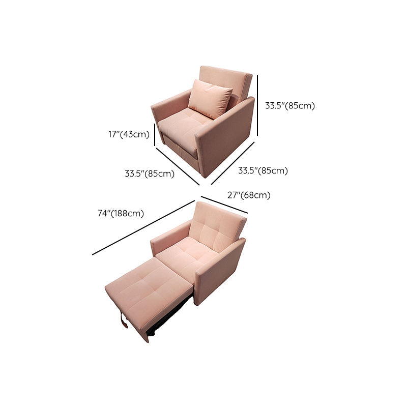 Recessed Arms Futon Sofa Bed Pillow Included Cushion Back Sleeper Sofa Clearhalo 'furn' 'furn_futons' 'Furniture' 'Futons & Daybeds' 'Futons' 'Living Room Furniture' 6364050