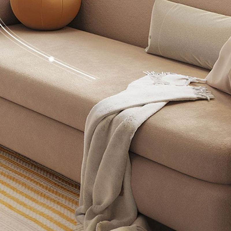 Recessed Arms Futon Sofa Bed Cushion Back Pillow Included Sleeper Sofa Clearhalo 'furn' 'furn_futons' 'Furniture' 'Futons & Daybeds' 'Futons' 'Living Room Furniture' 6364056